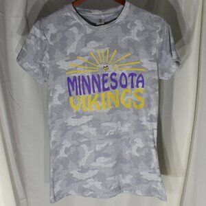 NFL Team Apparel Minnesota Vikings Gray Camo Short Sleeve T-Shirt - Size S